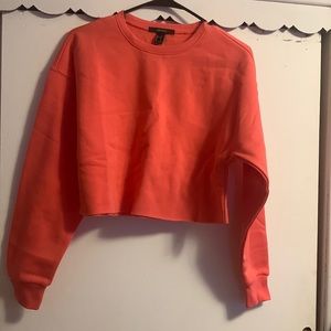 NWT - Coral Crop Top Sweater